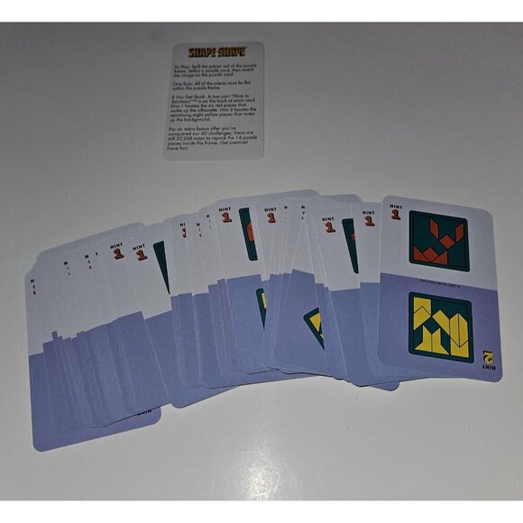 MISSING PIECE Shape by Shape Binary Arts Puzzle Game 60 Cards Travel Case AS IS - Picture 2 of 8